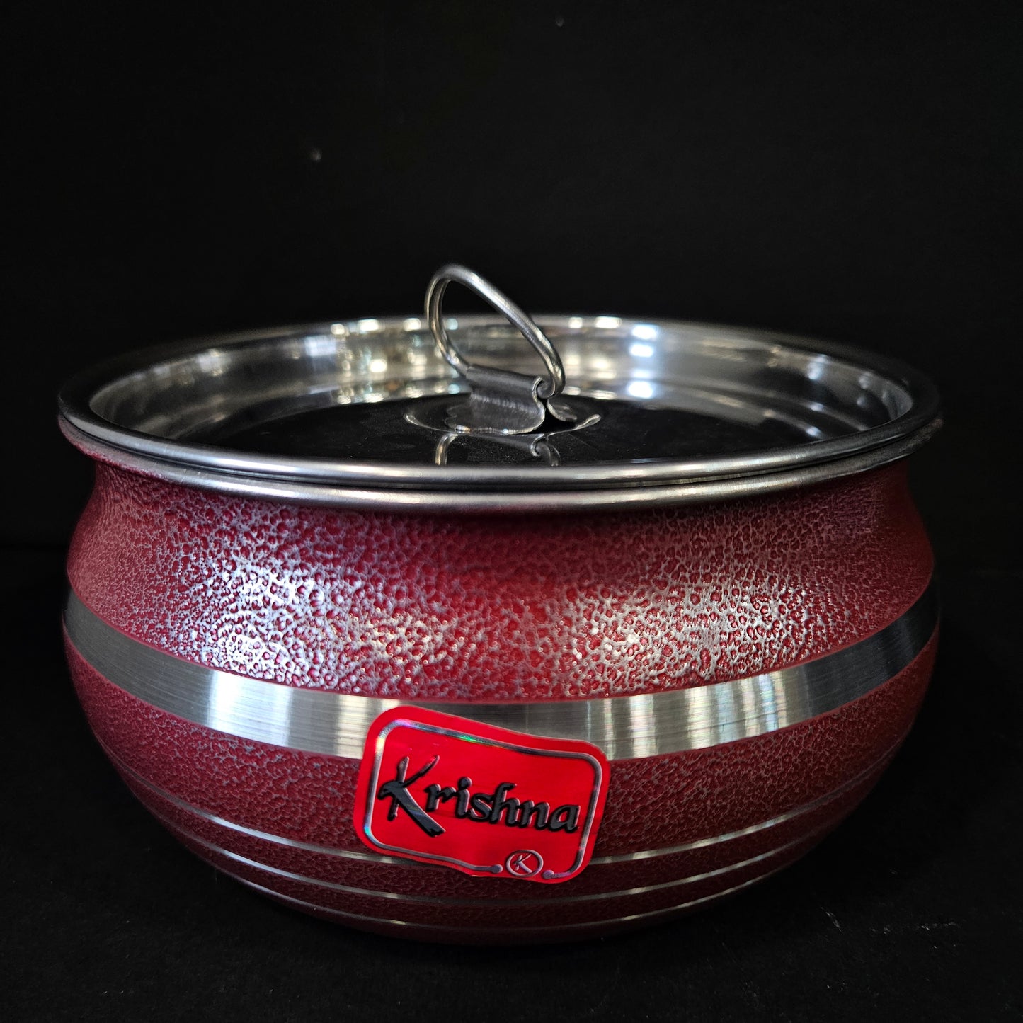 Stainless Steel Heavy Bottom Patila Heavy Cook and Serve Cookware Pots Big size Container Bowl with lid