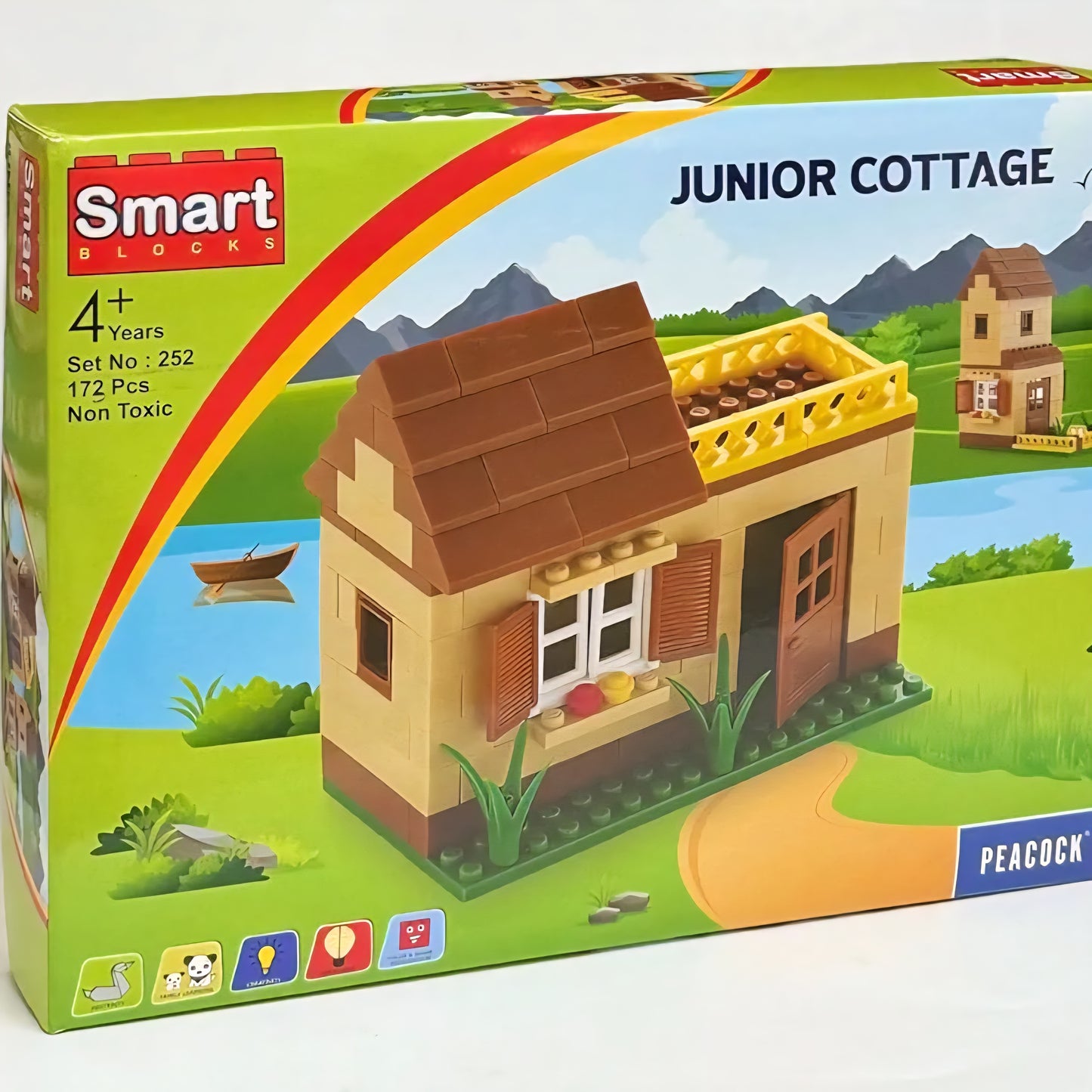 Junior cottage Building Blocks Toy for Kids | Enhances Imagination and Fun and Educational Playtime | Safe and Durable Design