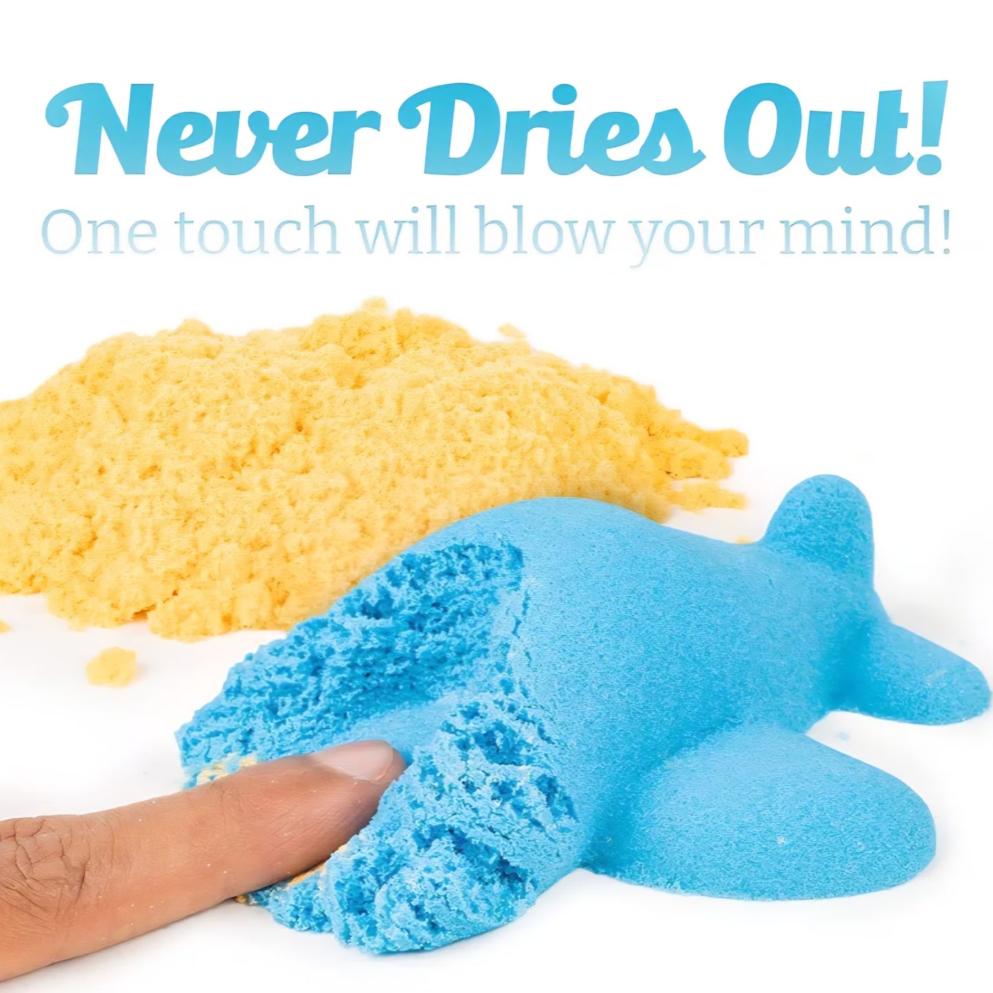 RATNA'S Fancy Sand 400g with Big Mould for Indoor Beach Fun and Relaxation Kinetic Sand Kit Activity Toys, Soft Sand Clay Toys for Boys & Girls