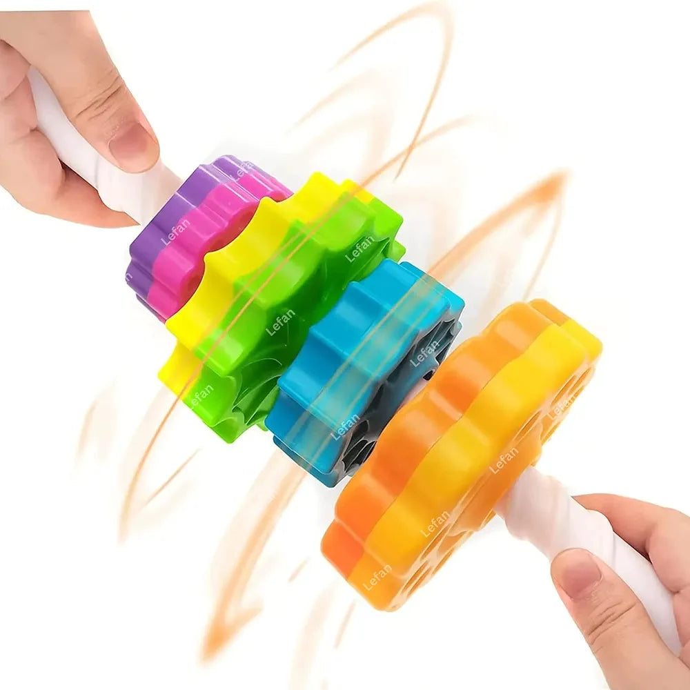 Rainbow Stacking Ring Spinning Tower for 3 years & above age old kids