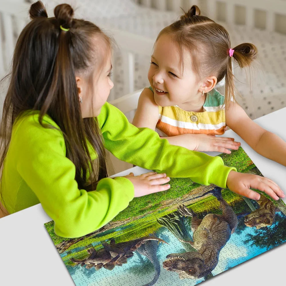 Dinosaur Jigsaw Puzzles 500-Piece for Kids and Childrens – Wild Animal, Gifts, Fun and Creative Game - Ages 6+