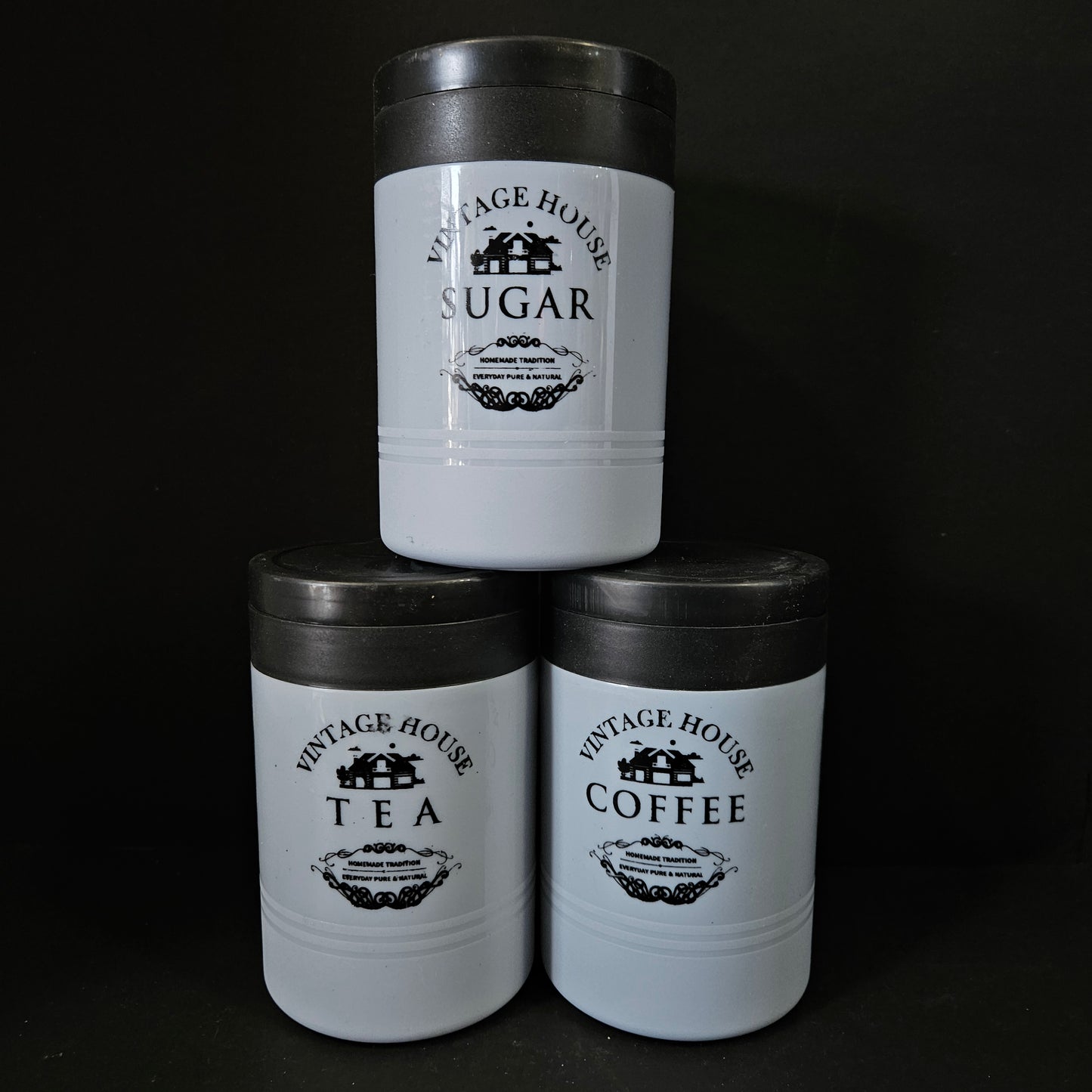 Twin Star a luxury kitchen your Daily pick me up,with freshness Tea-Sugar-coffee Containers with premium quality