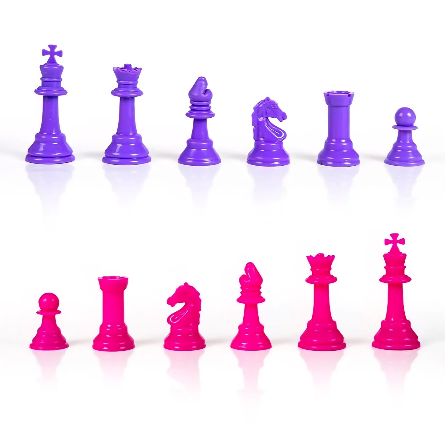 Ratna's Unicorn Magnetic Chess Senior Foldable Magnetic Chess Board Set with Magnetic Pieces for Kids and Adults Pink & Purple Board