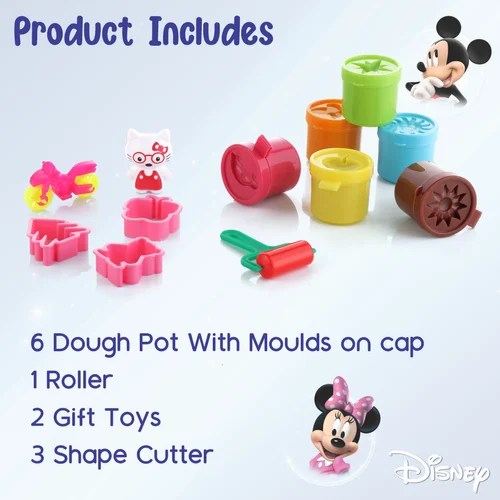 Disney Creative Dough Clay Creation With 6 Colourful Clay & Sculpting Figures