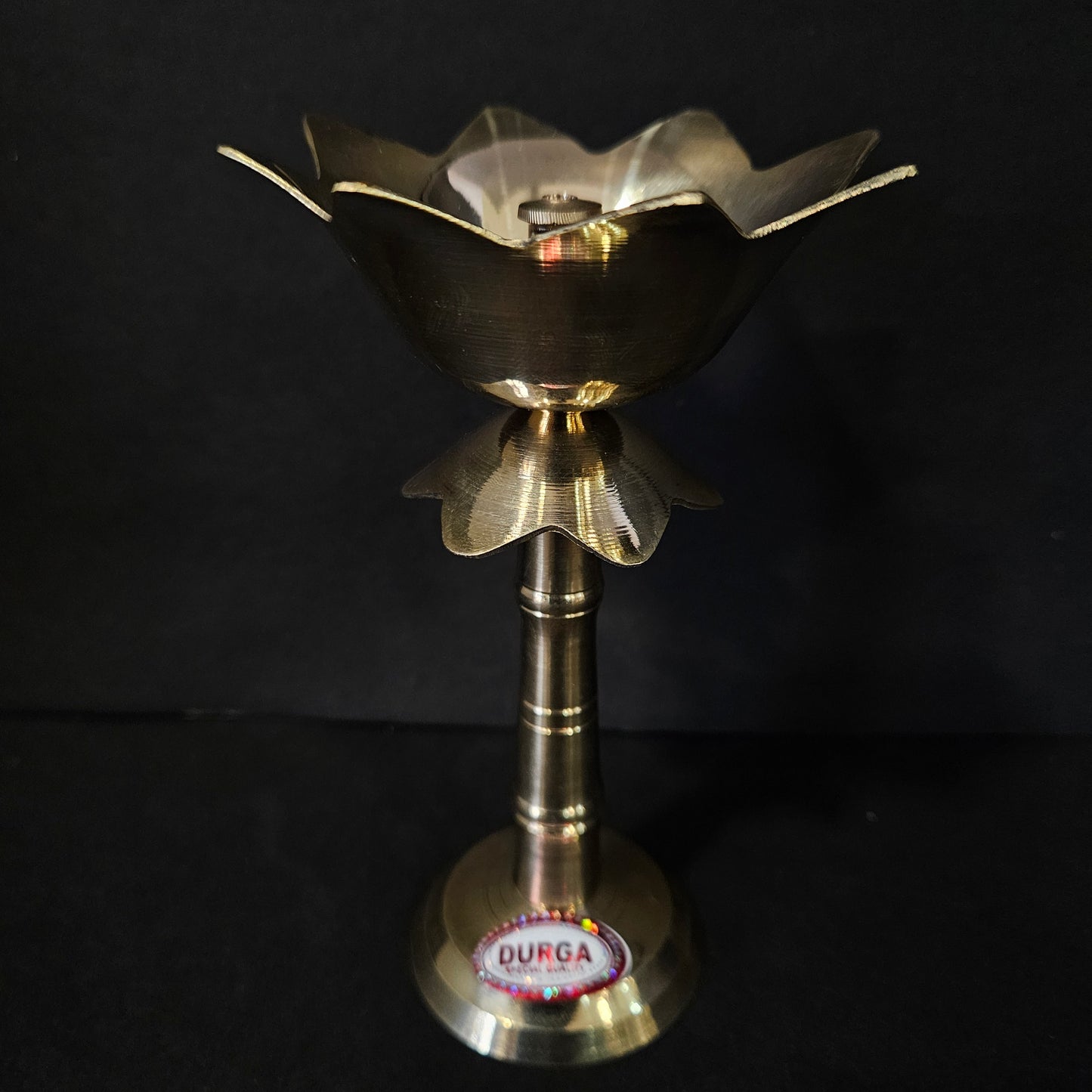 Pure Brass Lotus Akhand Diya stand for Home & Pooja room