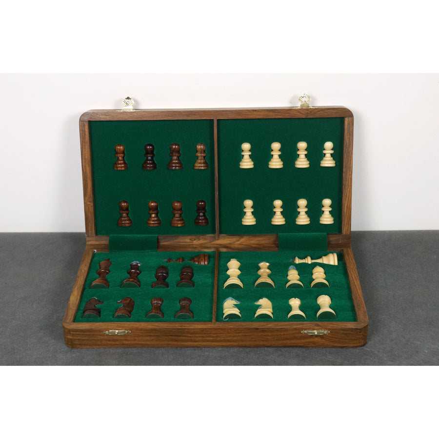 Large size Wooden Inlaid Magnetic Chess Set Board