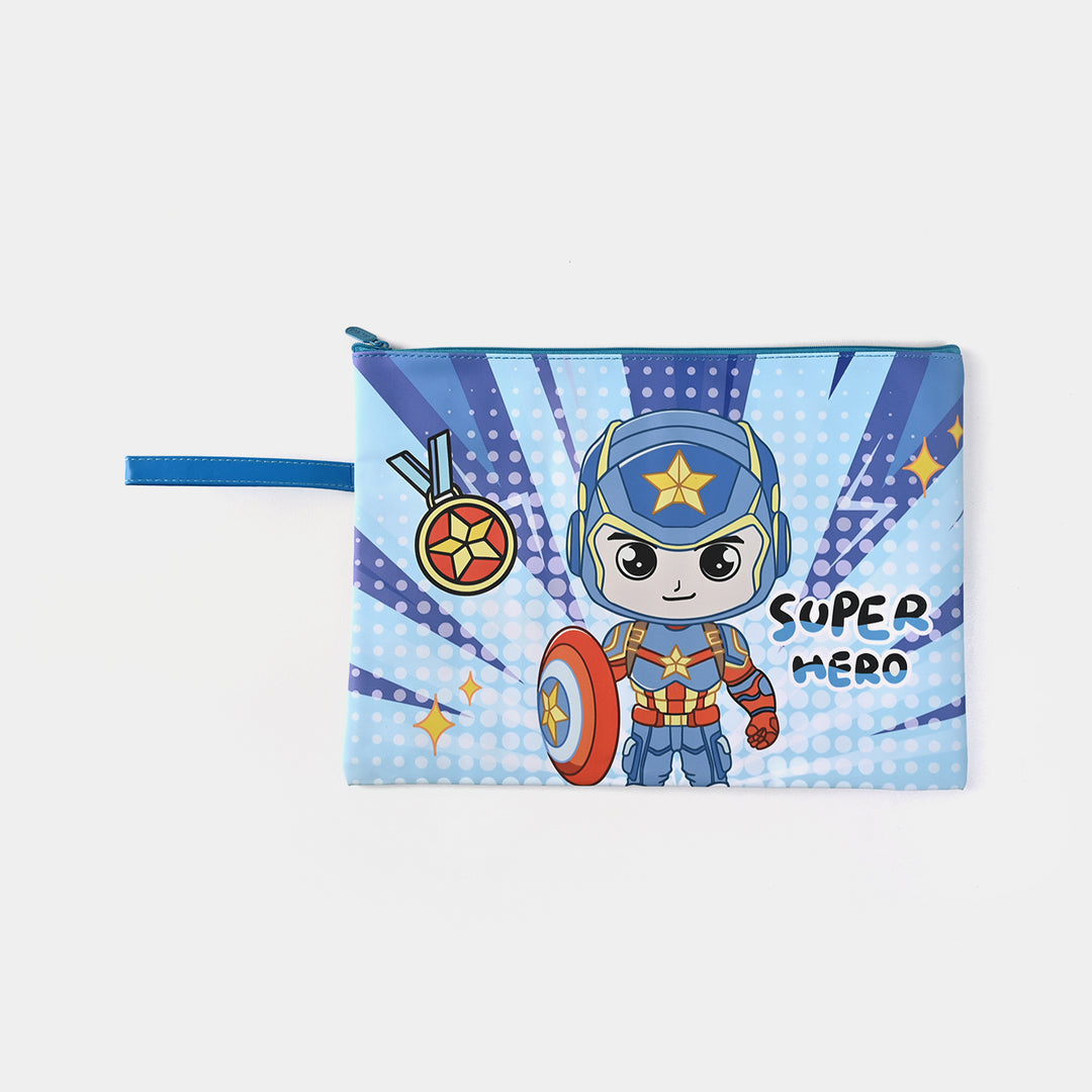 Marvel & cartoon super heros themed A4 Size Zipper bag