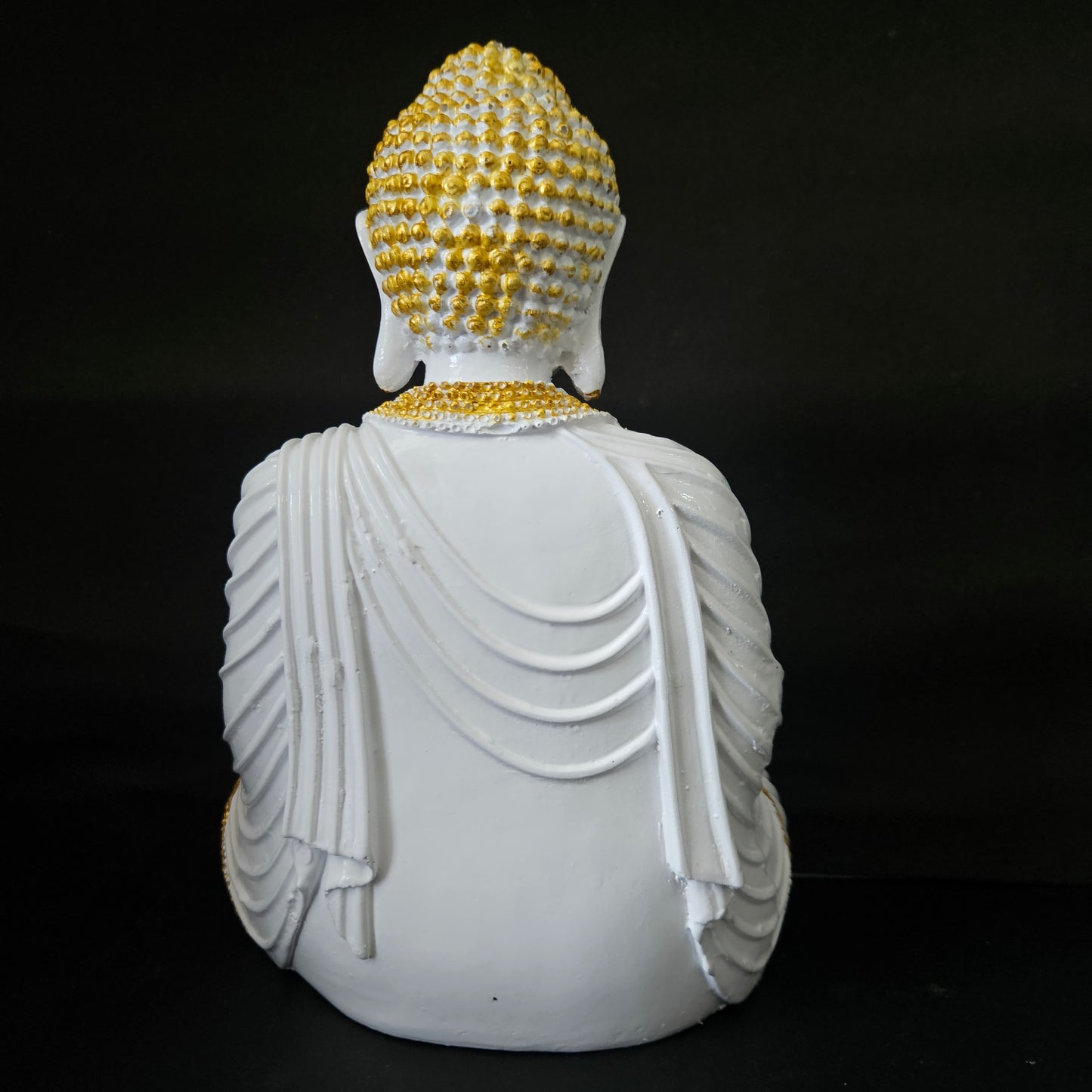 The Healing Spirit Blessing Buddha White & gold Statue for Home Decor