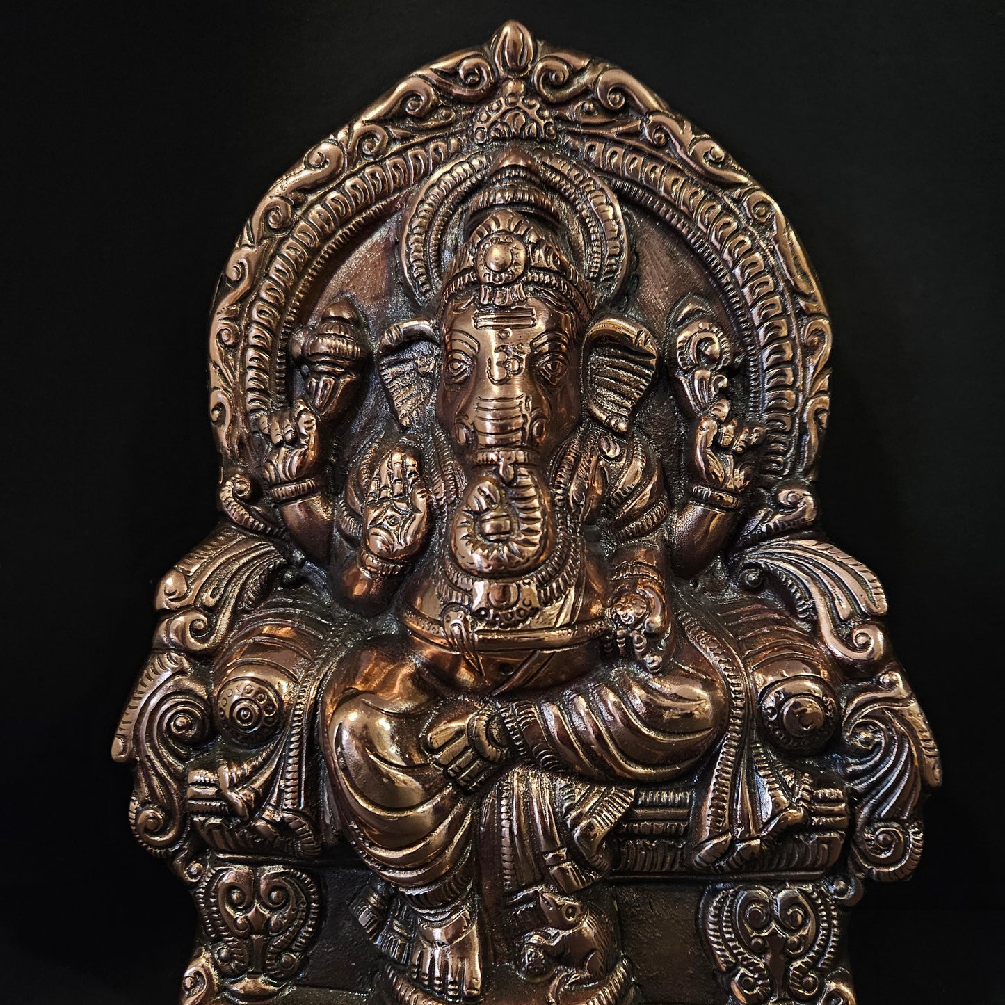 Handcrafted Copper Lord Ganesha Statue Showpiece Figurine for Pooja Room & home