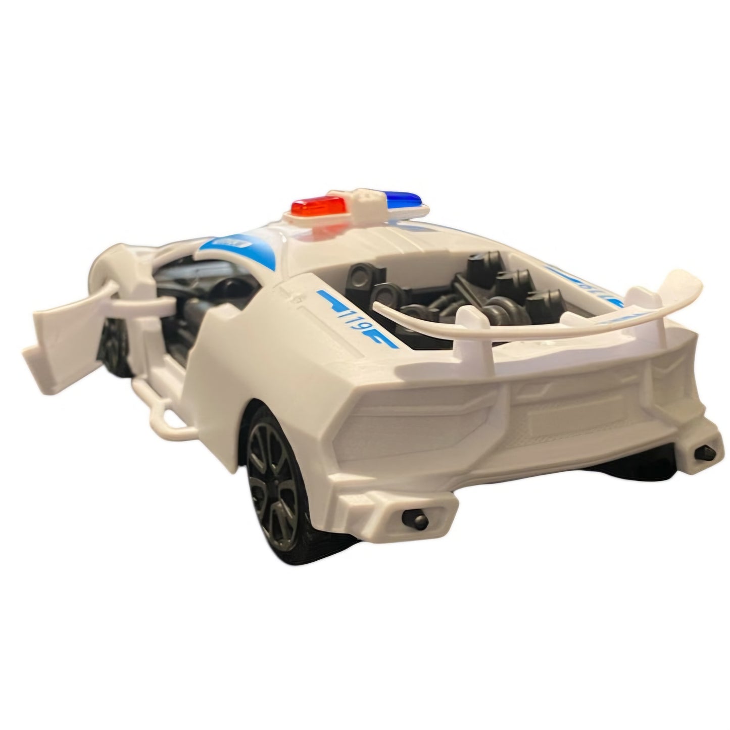 Remote Control Police Car Toy for Kids | 1:18 Scale RC City Police Car with Triple Opening Doors | Forward/Reverse & Left/Right Control | Toy Car for Boys & Girls Age 3+