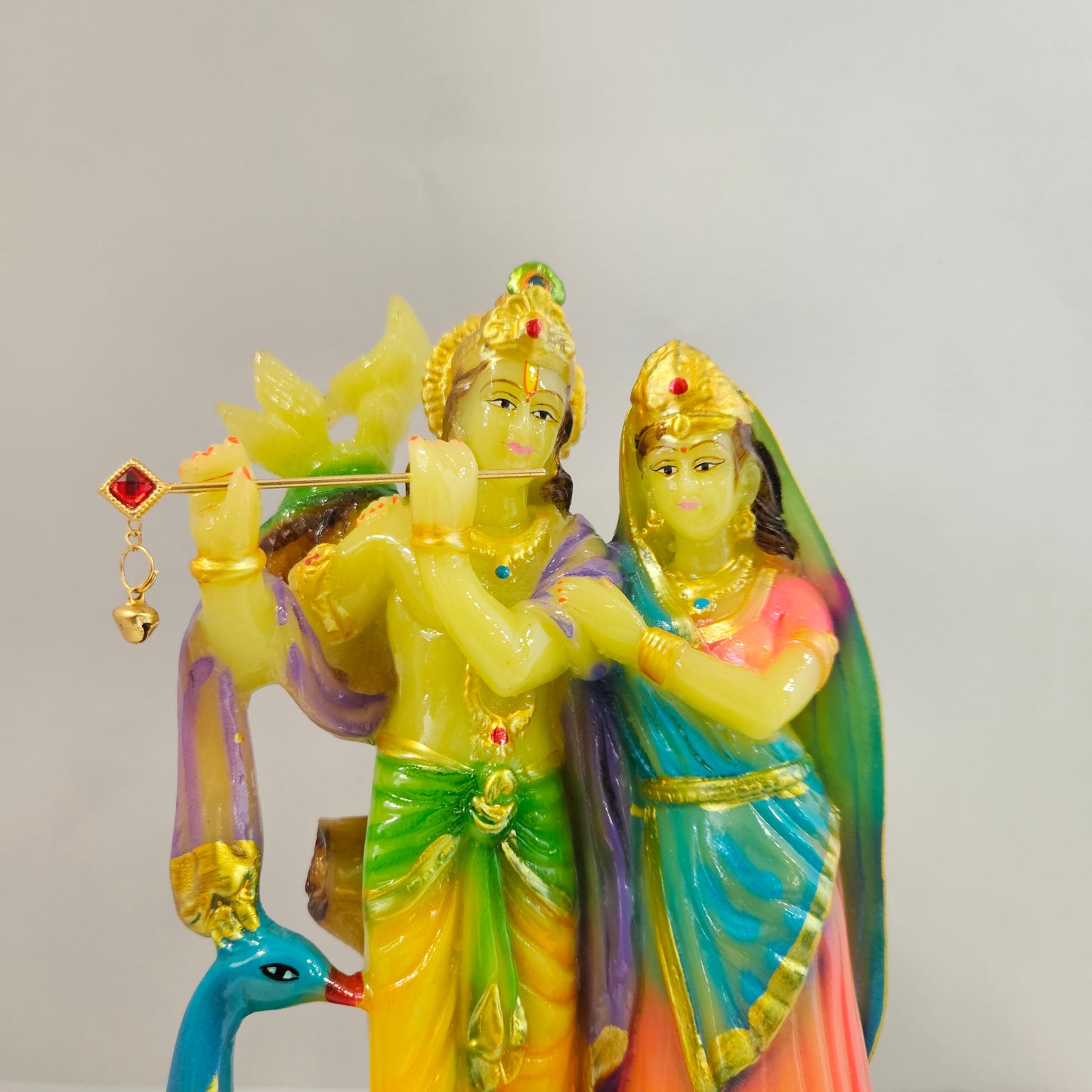 Radha Krishna with Peacock and Bird Lord Radha Krishna Statue Marble Radha Krishna Idol Radha Krishna Murti Best for Gift