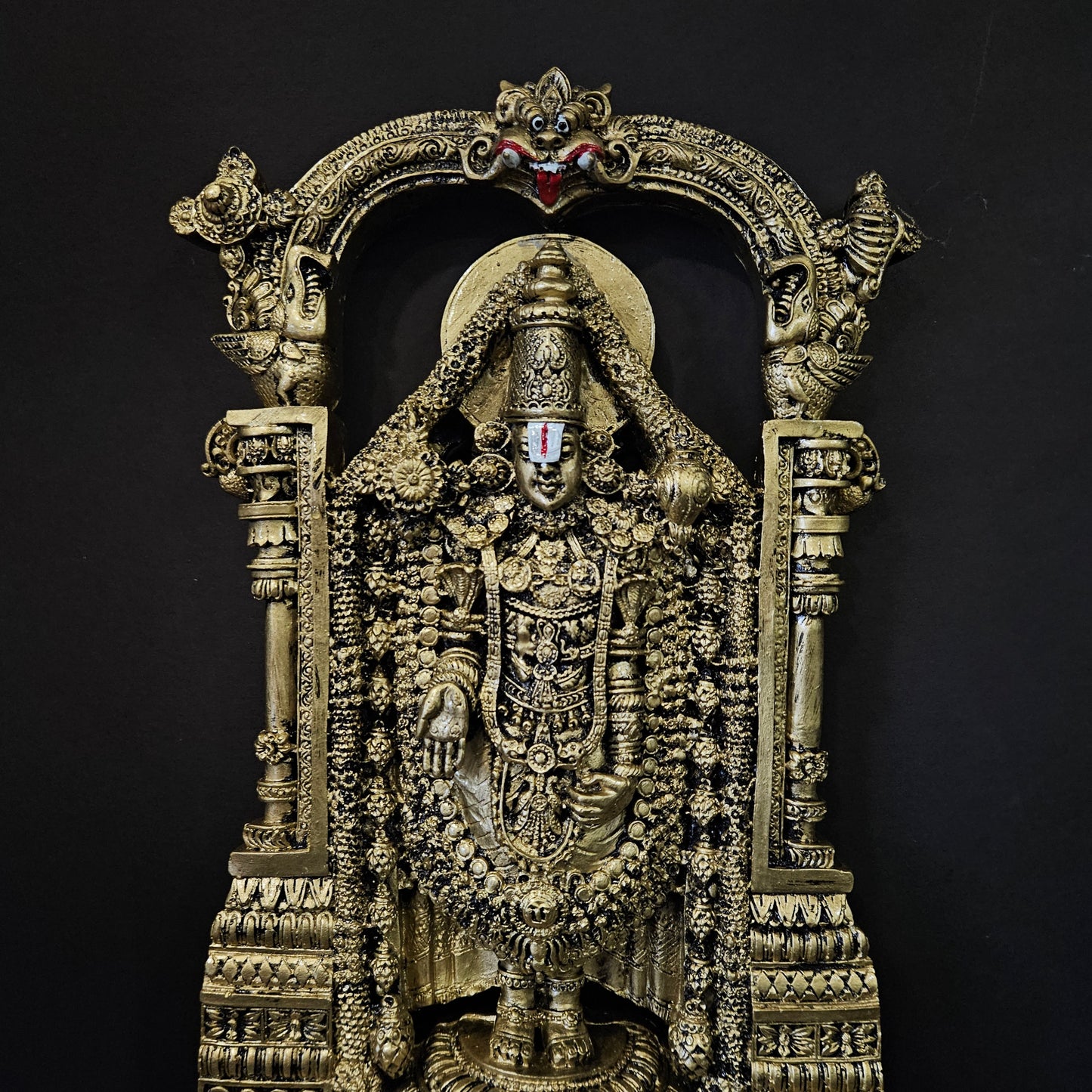 Lord Venkateshwara Idol Gold colored Statue for Home & Pooja room