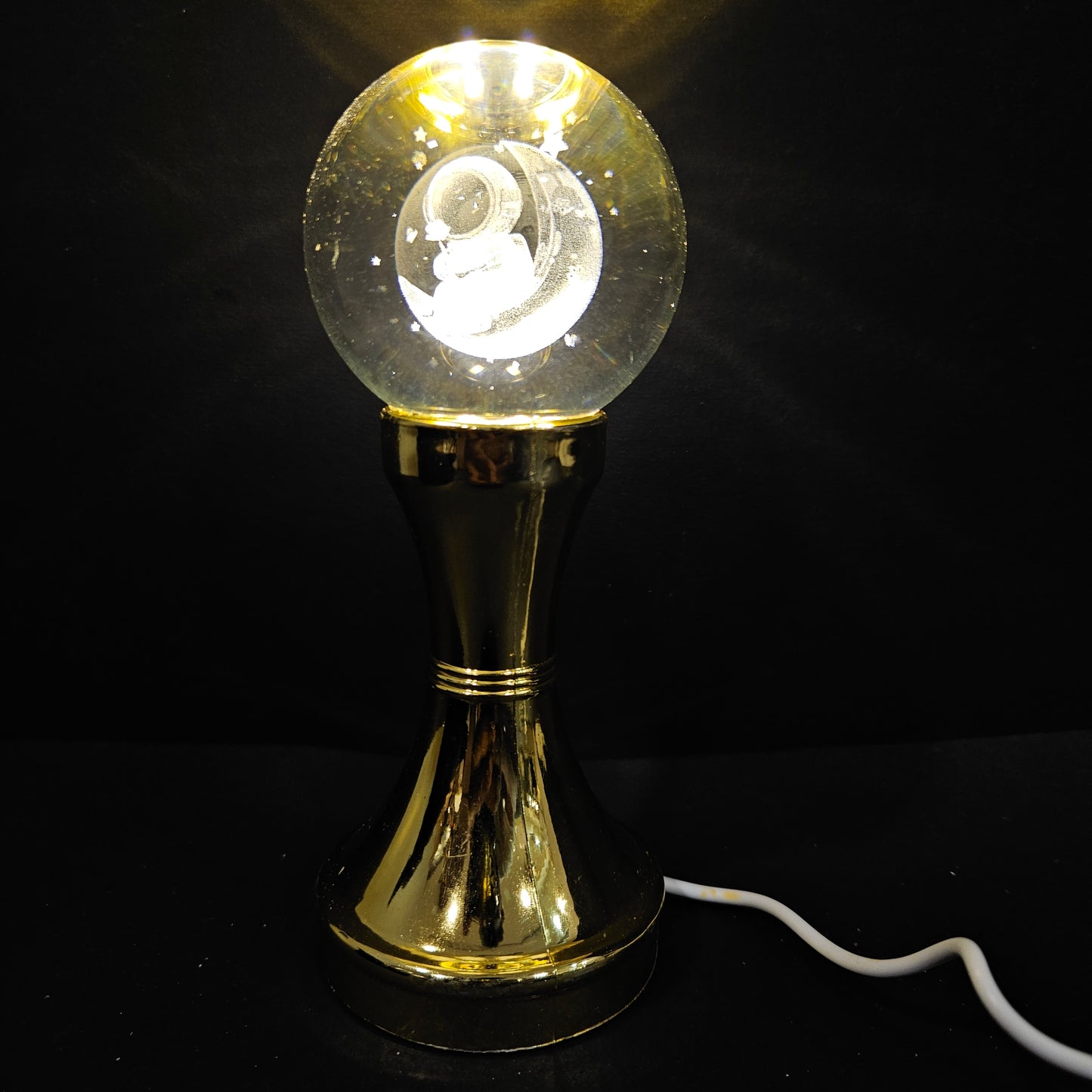 Crystal with Golden Stand for Positive and Prosperity for Home,Table & Office Decor