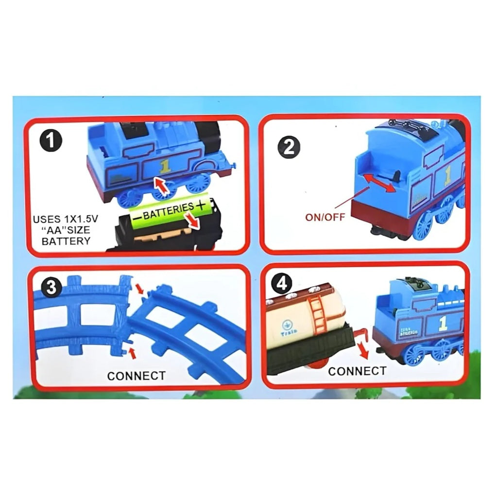 Thomas Train Toy Track Set Battery Operated Musical Toys for Kids Thomas Cartoon Train Toy Classic Express Track Set Toy for Kids 17 Pcs