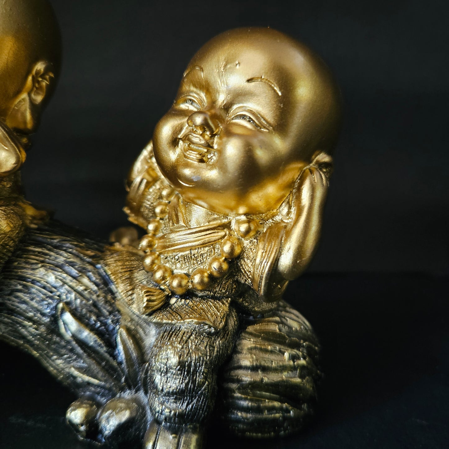 Laughing Baby Monk Buddha a Home decor Item for Gifting Decorative Showpiece for Office Living Room Table