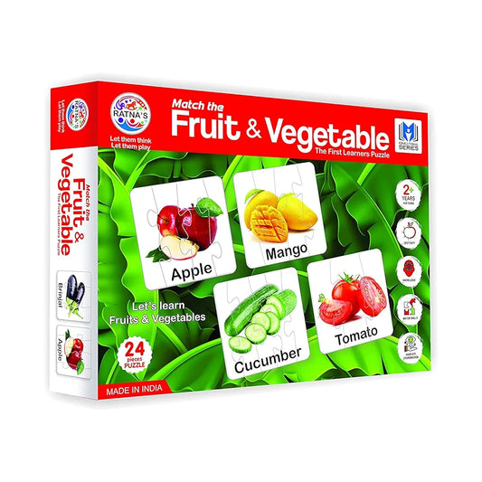 Game Phactory Educational Learn Jigsaw Puzzle Match The Fruit & Vegetable for Kids