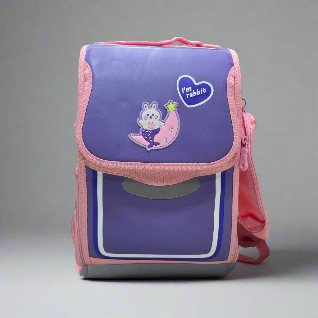 I am rabbit pink Backpack school bag