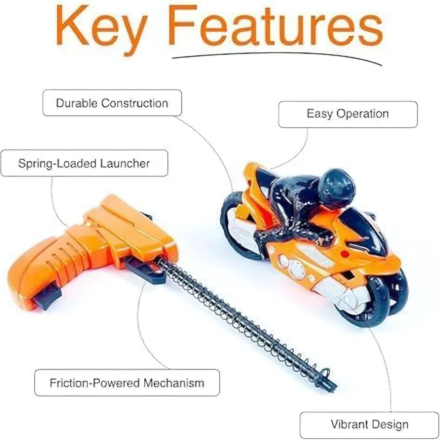 Turbo Racers launcher bike launches up to 10 meters