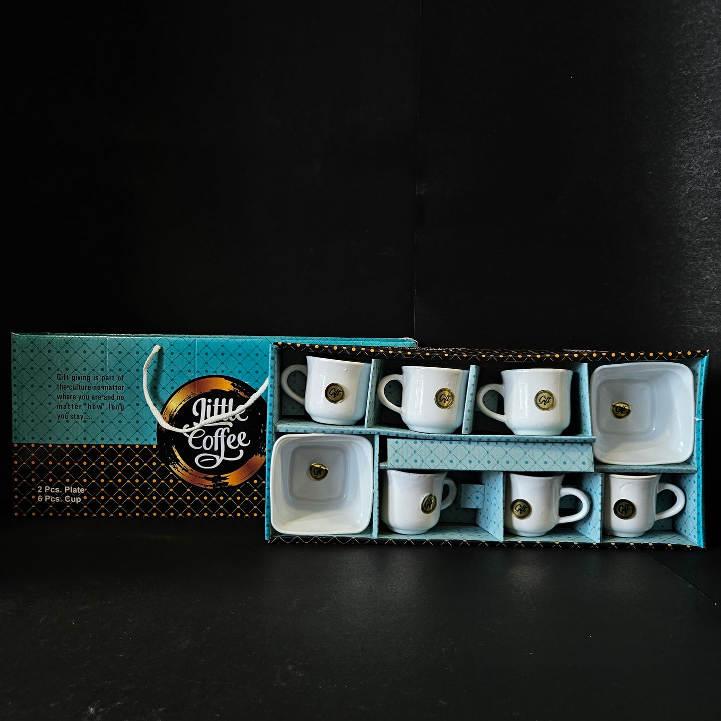 Little coffee 2 pieces set snack bowls & 6 pieces set Ceramic cup set