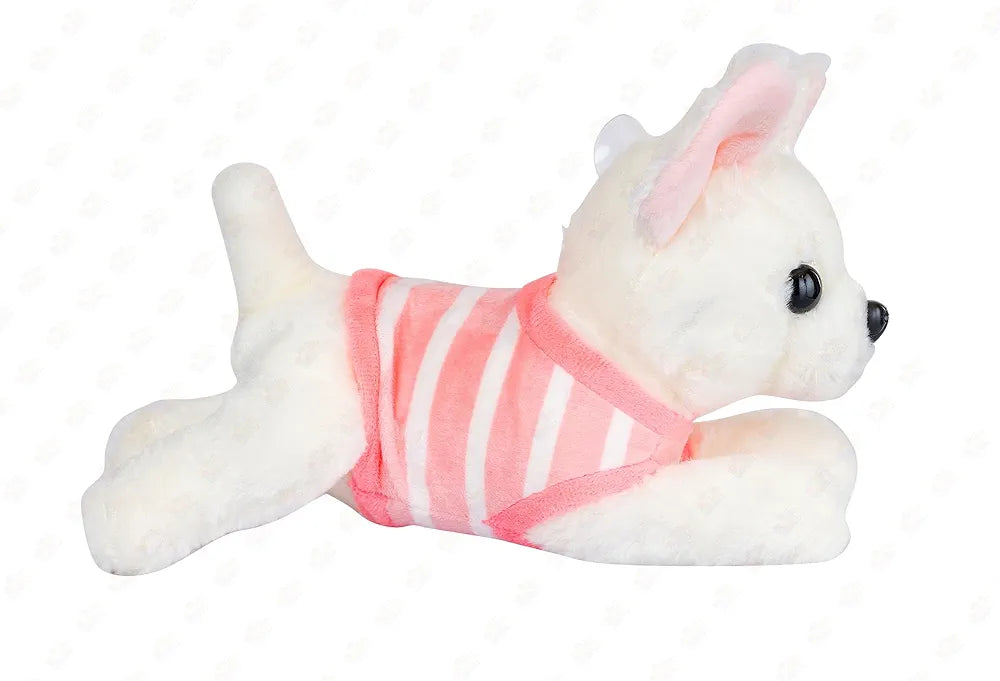Cute Dog Stuffed Soft Toy 30CM_Blue and pink Jacket