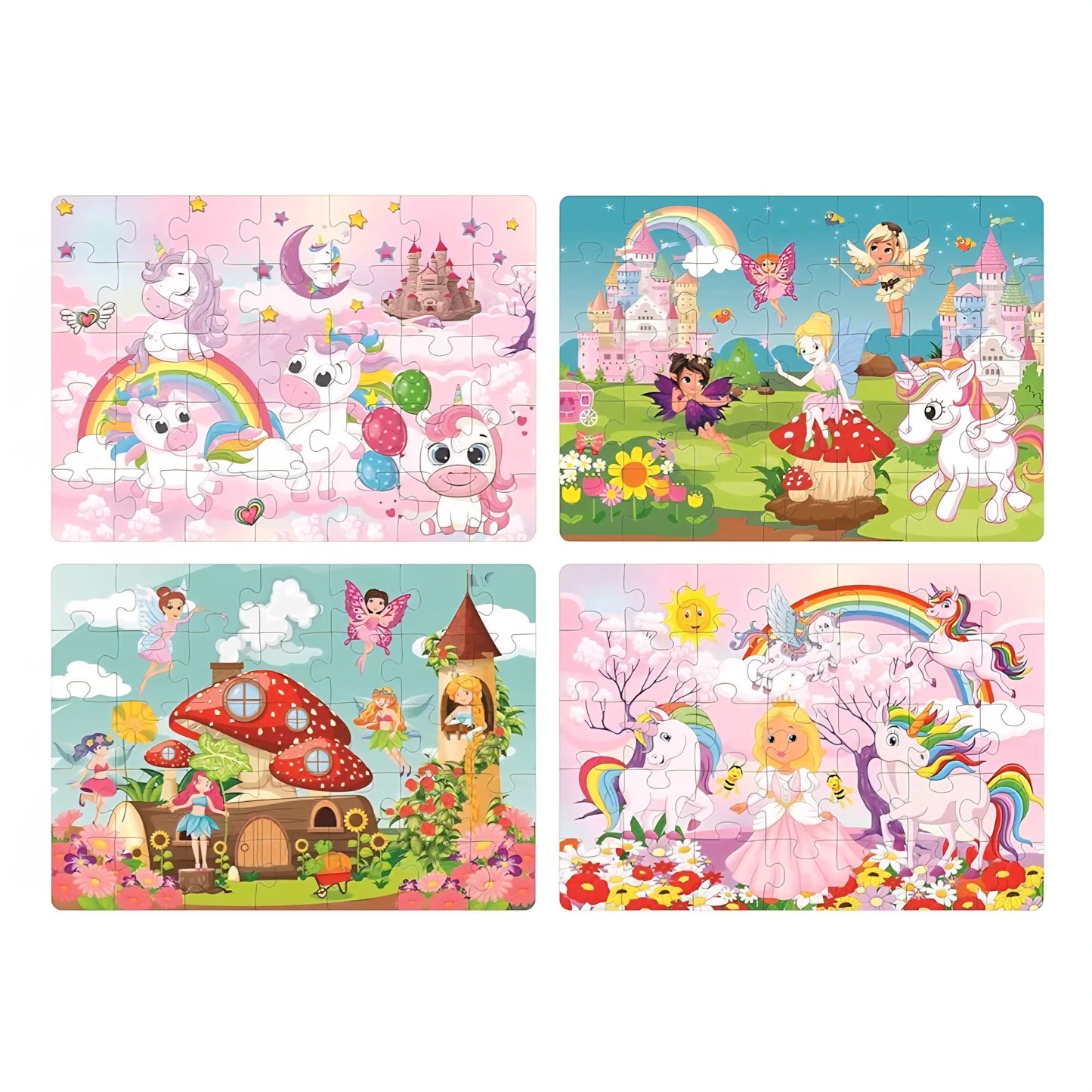 Ratna'S 4 in 1 Unicorn Kingdom Jigsaw Puzzle