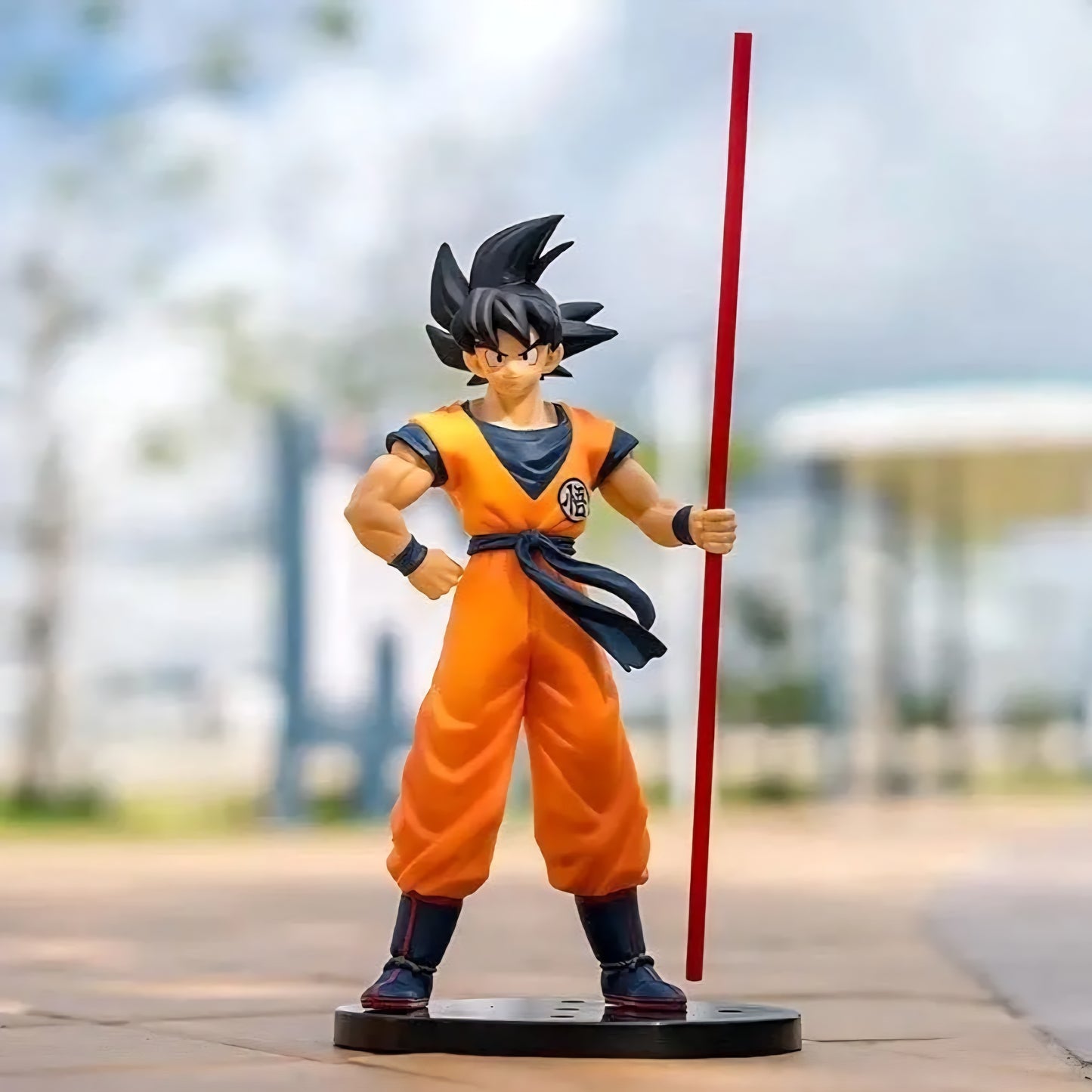Dragon Ball Z Goku Large Action Figure with Stick Limited Edition Figure Manga Toy Collectible