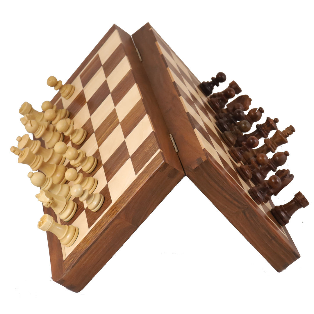 Large size Wooden Inlaid Magnetic Chess Set Board