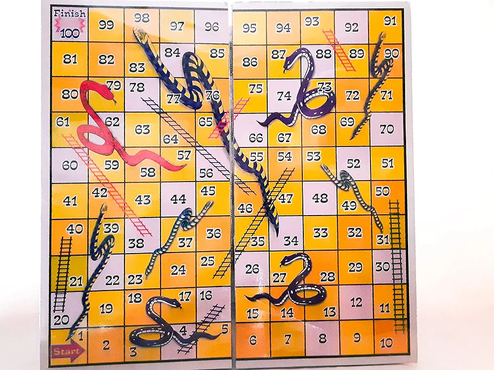 Classic Ludo & Snakes and Ladders Classic Board Game mini Family Fun and Party Game for Kids/Children