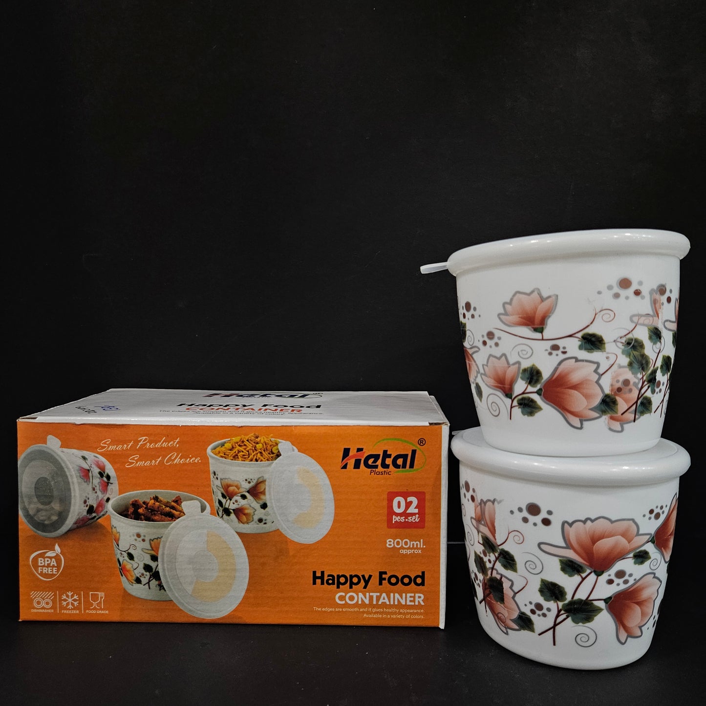 Hetal happy food Storage container the edges are smooth and it gives healthy appearance