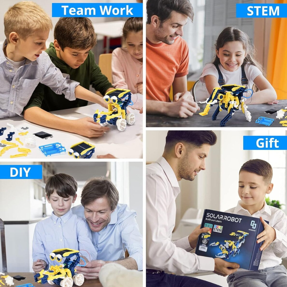 11-in-1 Solar Energy Cool Robot DIY Building Kit | 5+ Extra Modes for Smart Learning Fun for Kids | 8+ Years