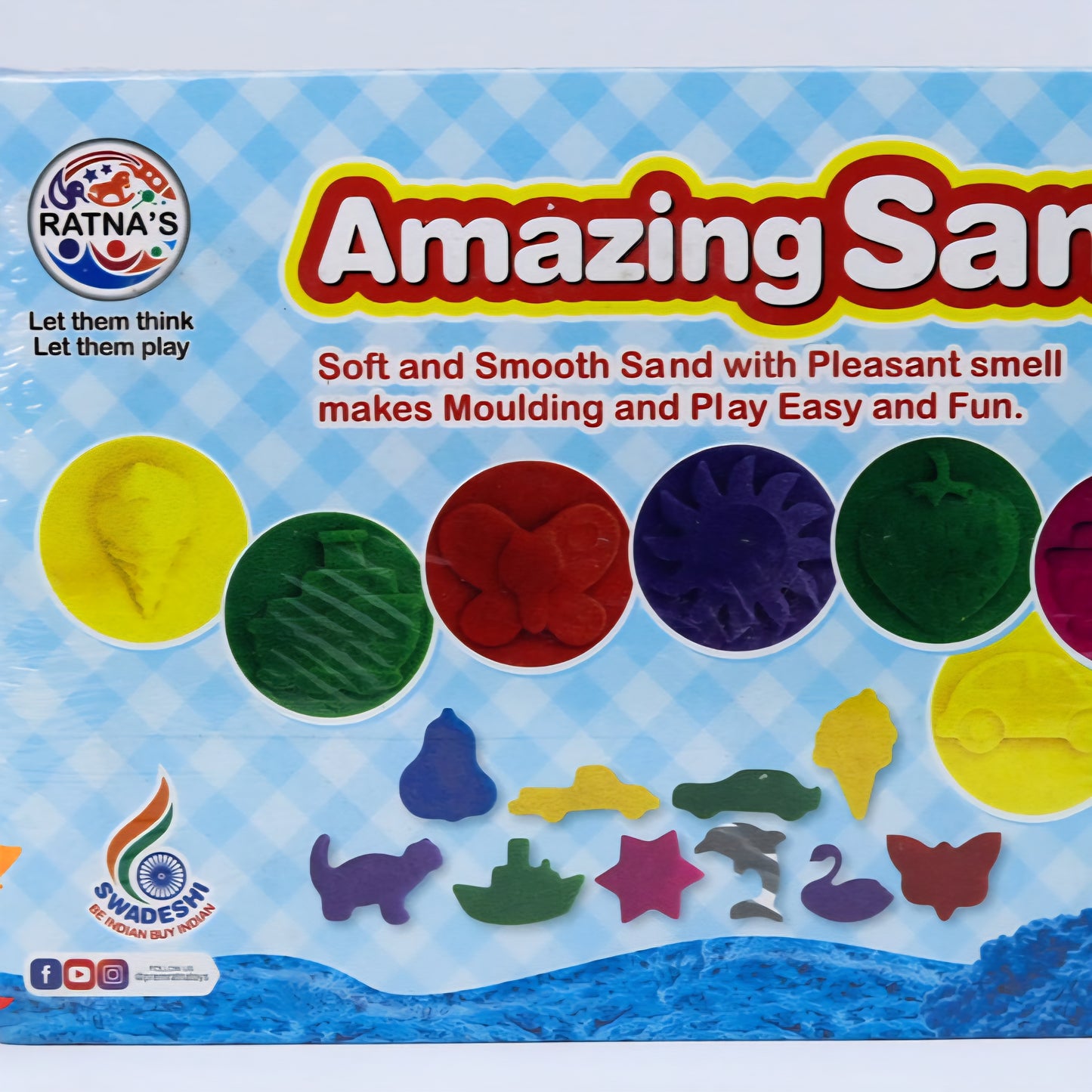 Ratna's Amazing Different Colored Sands with Moulds for Kids