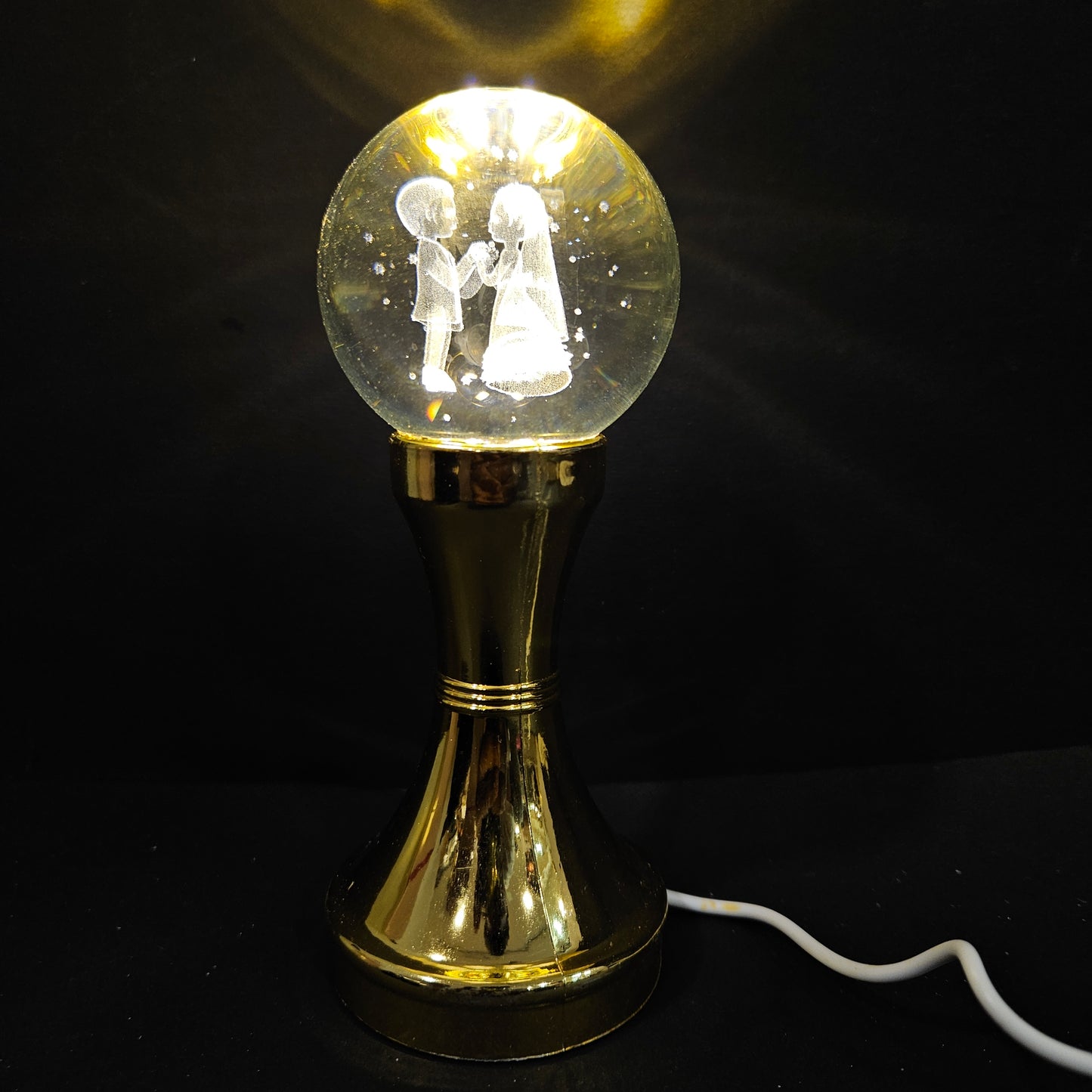 Crystal with Golden Stand for Positive and Prosperity for Home,Table & Office Decor