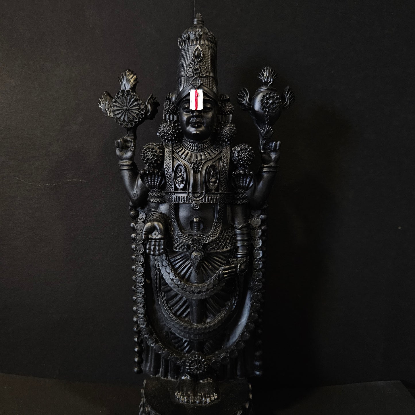 Shree Tirupati Balaji Idol Size Medium Decorative Showpiece (Black)