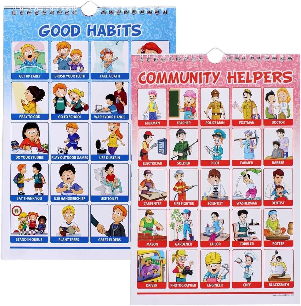 Look and learn mini size 17 subjects learning educational calendar for kids