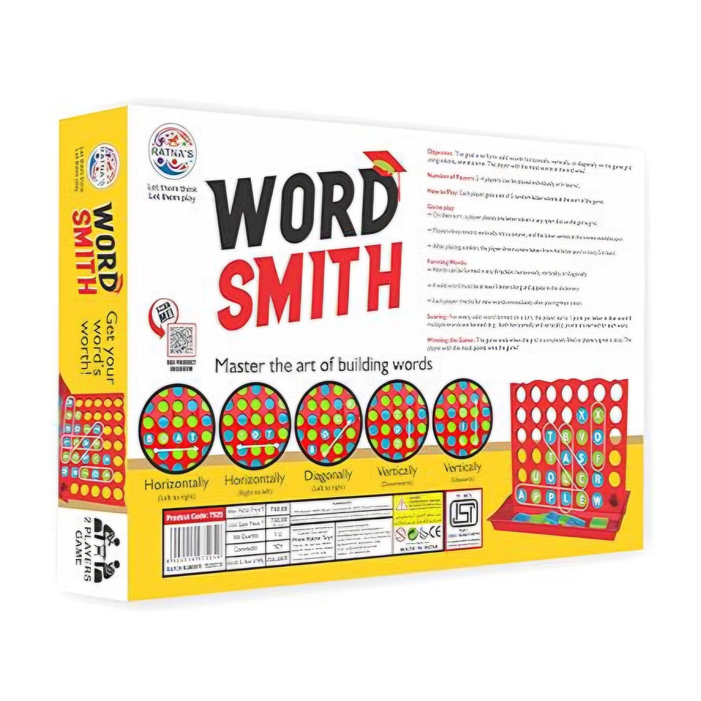 Ratna’s Word Smith Educational Crossword Word Building Board Game Learning Toys for Kids 5+ Years