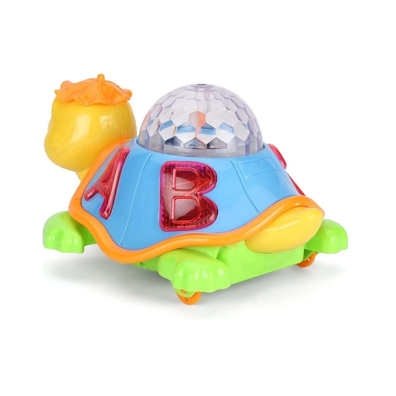 Light and Sound 3D Light Funny Musical Toy for Kids Happy Turtle Rotating Dancing Toy Animal Figure with 3D Flashing Light & Sound Toy for Babies Boys and Girls