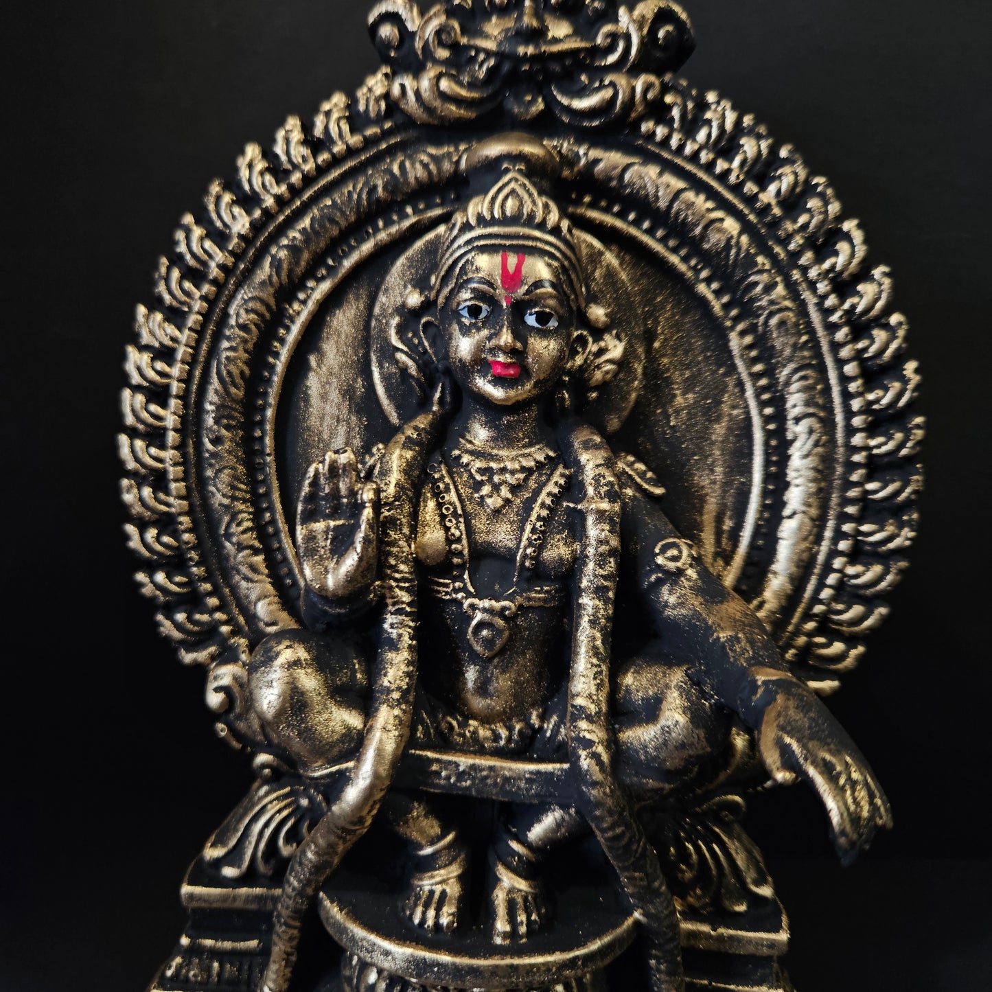 Swamy Sri Ayyappan Hari Hara Sudhan Statue Idol for Car Dash Board, Pooja Room,Office Table and Gifting Figurine