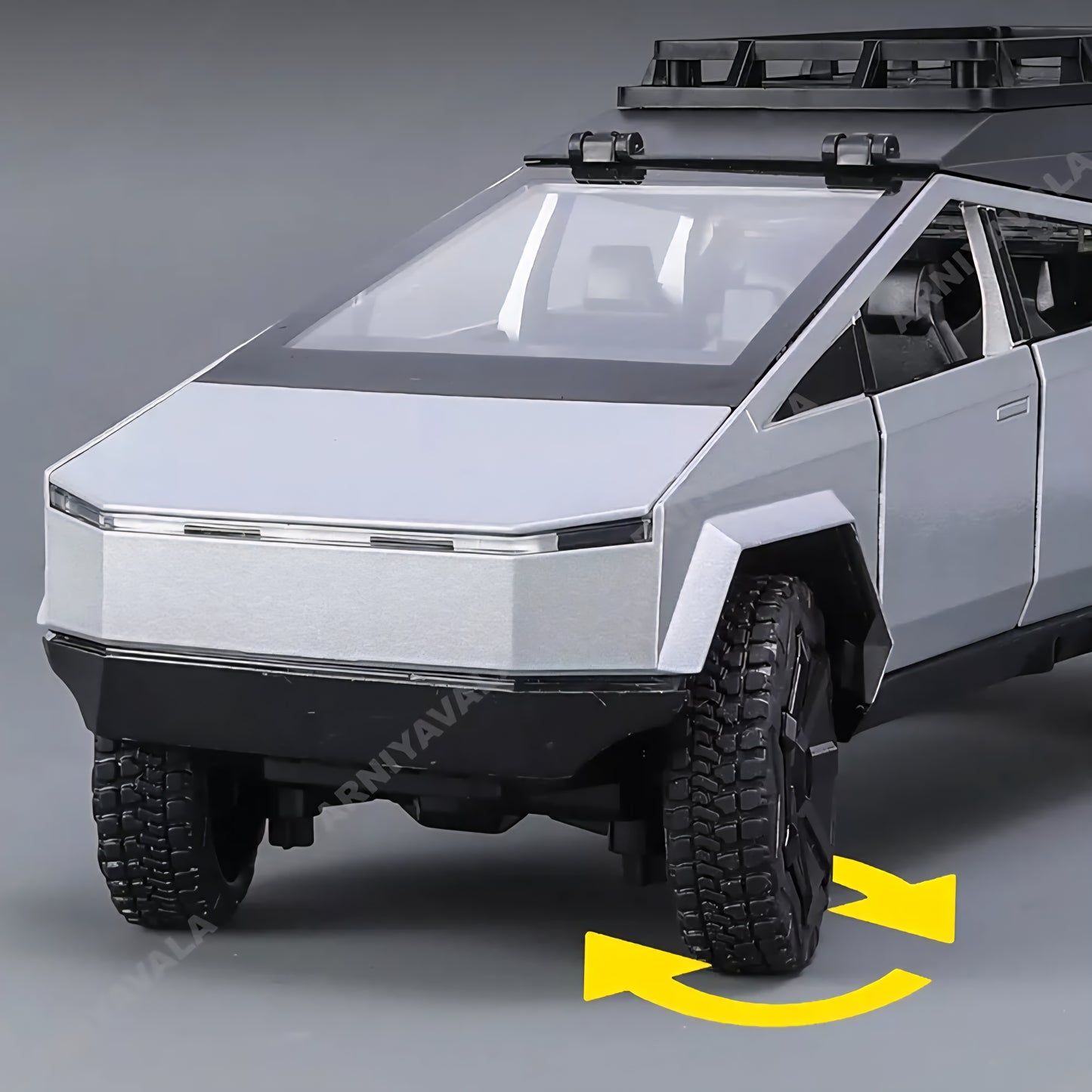 cybertruck Camping RV car Model Toys, Pickup Trailer Toy Pickup Truck Model with Sound and Light Function, Suitable Gifts, Decorations