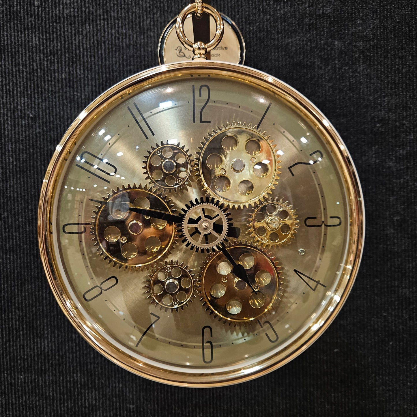 Stylish Gear Mechanism Double-Sided Clock with Sparrow Top