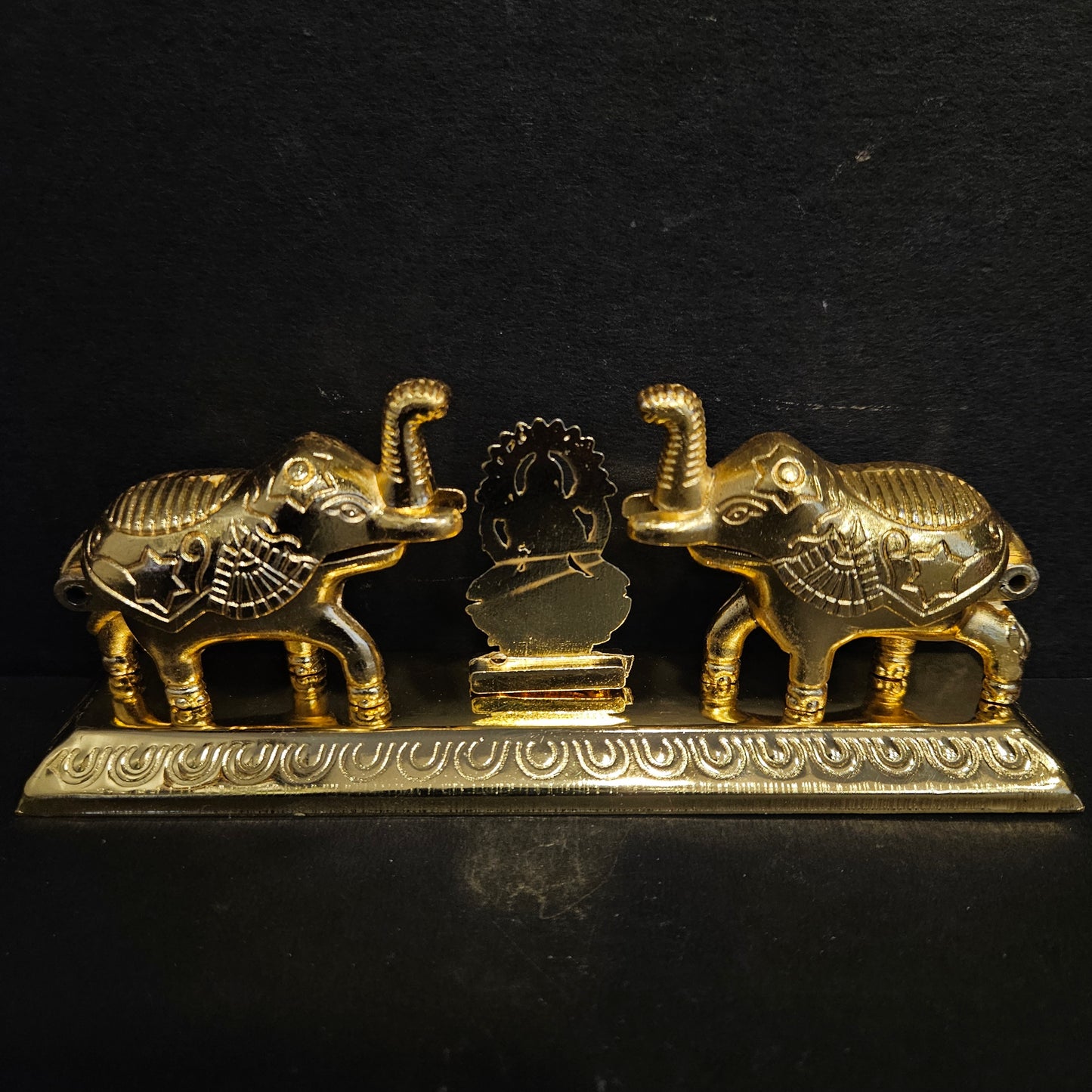 Haldi Kumkum Doupala, Roli Tikka Chawal-Akshat kumkum Holder in Elephants Shape with Maa Laxmi Idol