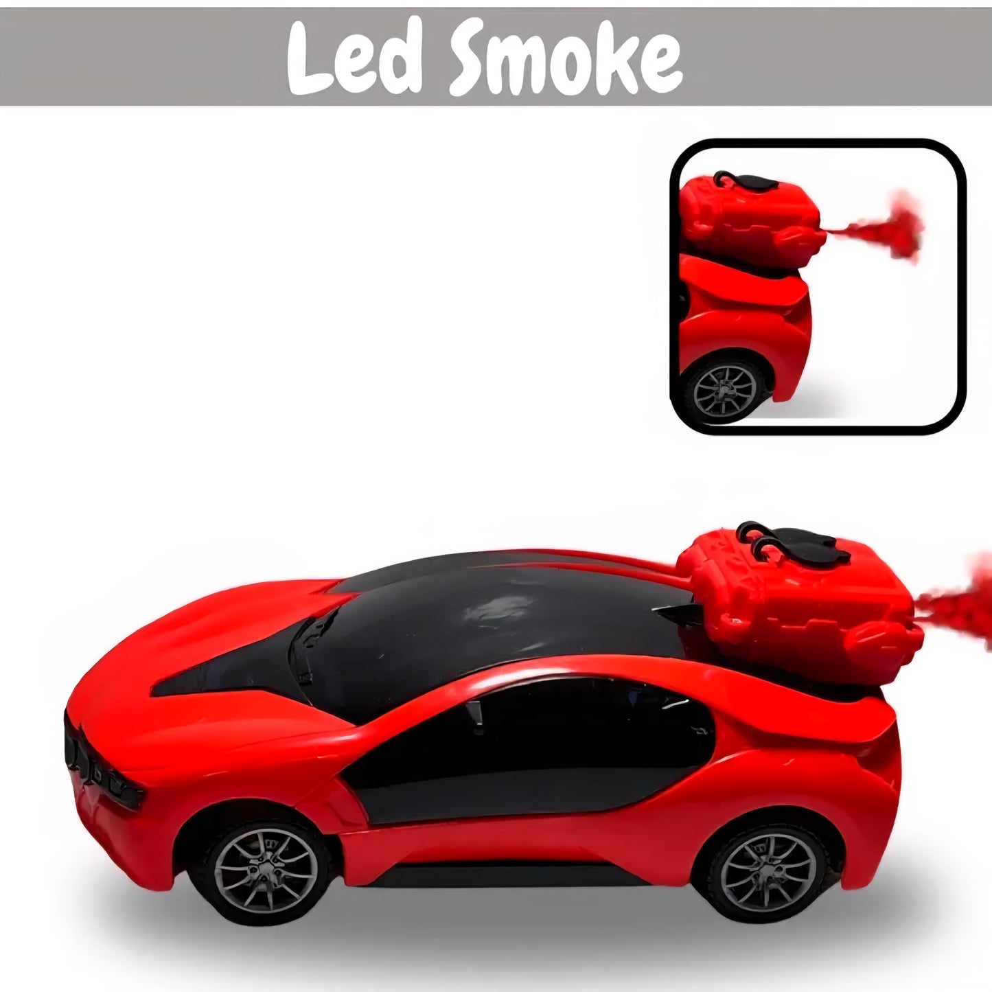 Spray 3D Smoke Rc Car with Lights & USB charging cable C type pin