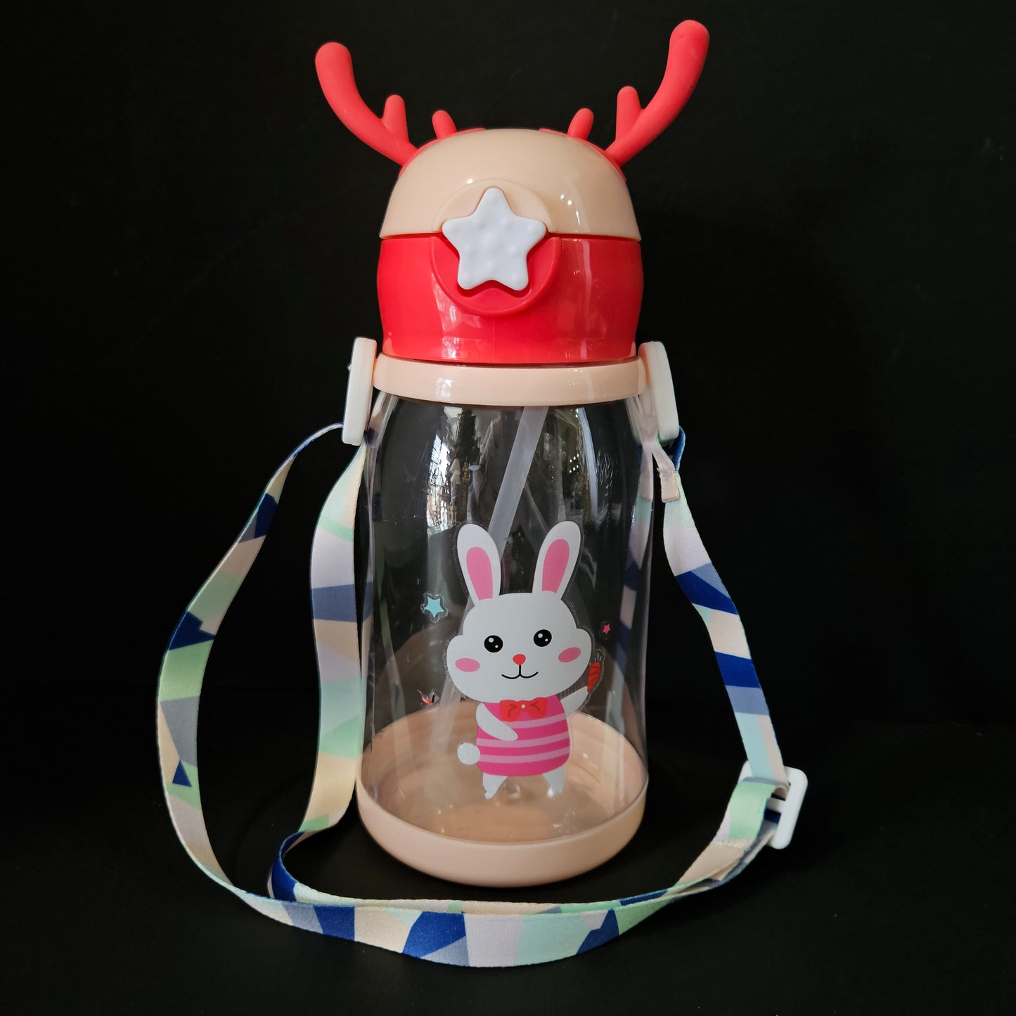 Kids Cartoon character themed sipper Water Bottle with sling to Carry Easily for kids