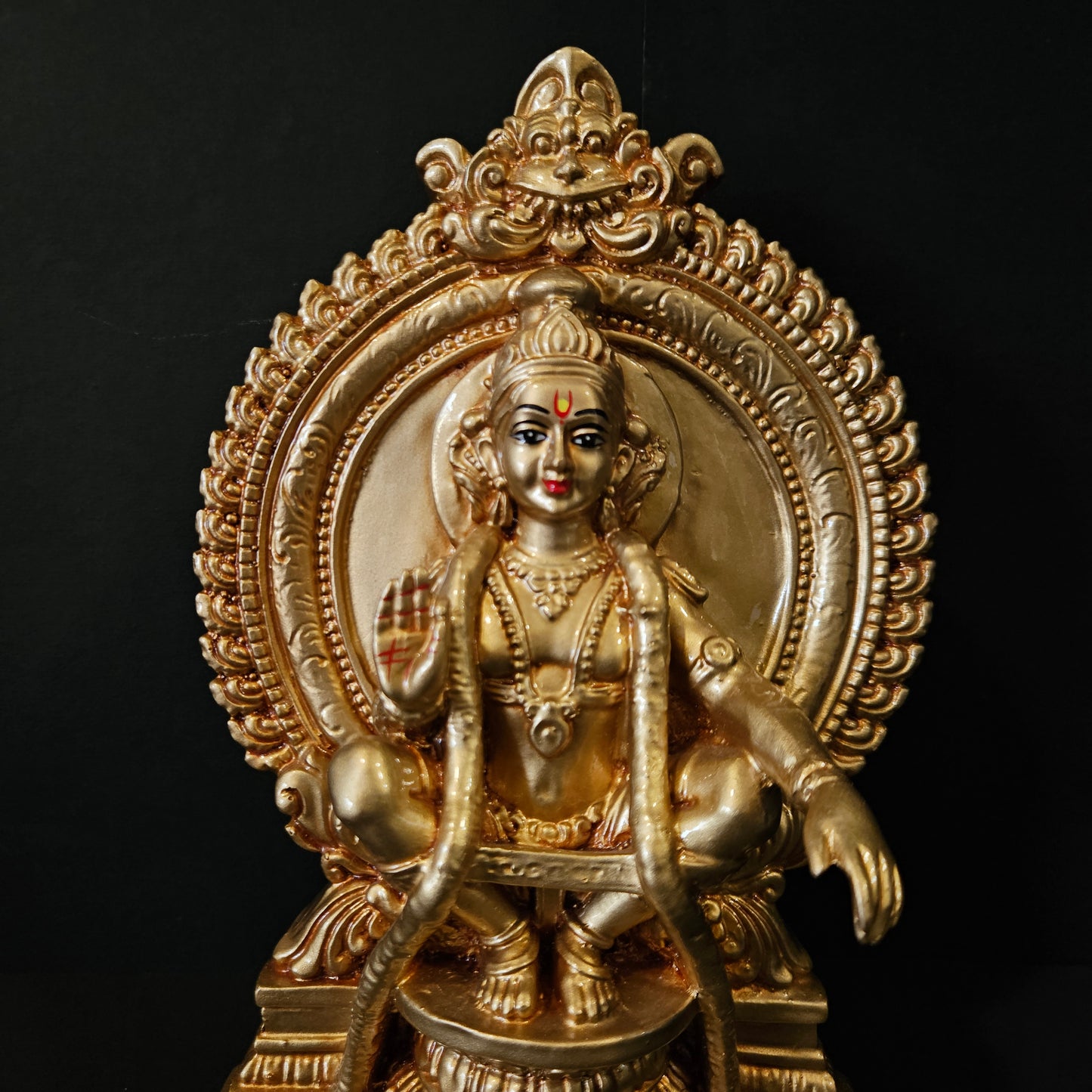 Swamy Sri Ayyappan Hari Hara Sudhan Statue Idol for Car Dash Board, Pooja Room,Office Table and Gifting Figurine