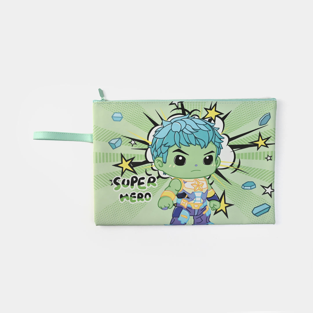 Marvel & cartoon super heros themed A4 Size Zipper bag