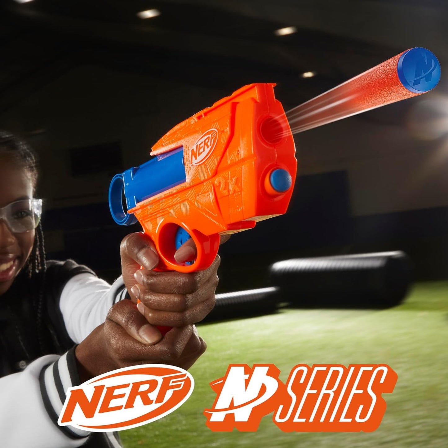 Nerf N Series Ward Blaster, 2 Nerf N1 Darts Compatible Only with N Series Blasters, Kids Outdoor Games, Ages 8+