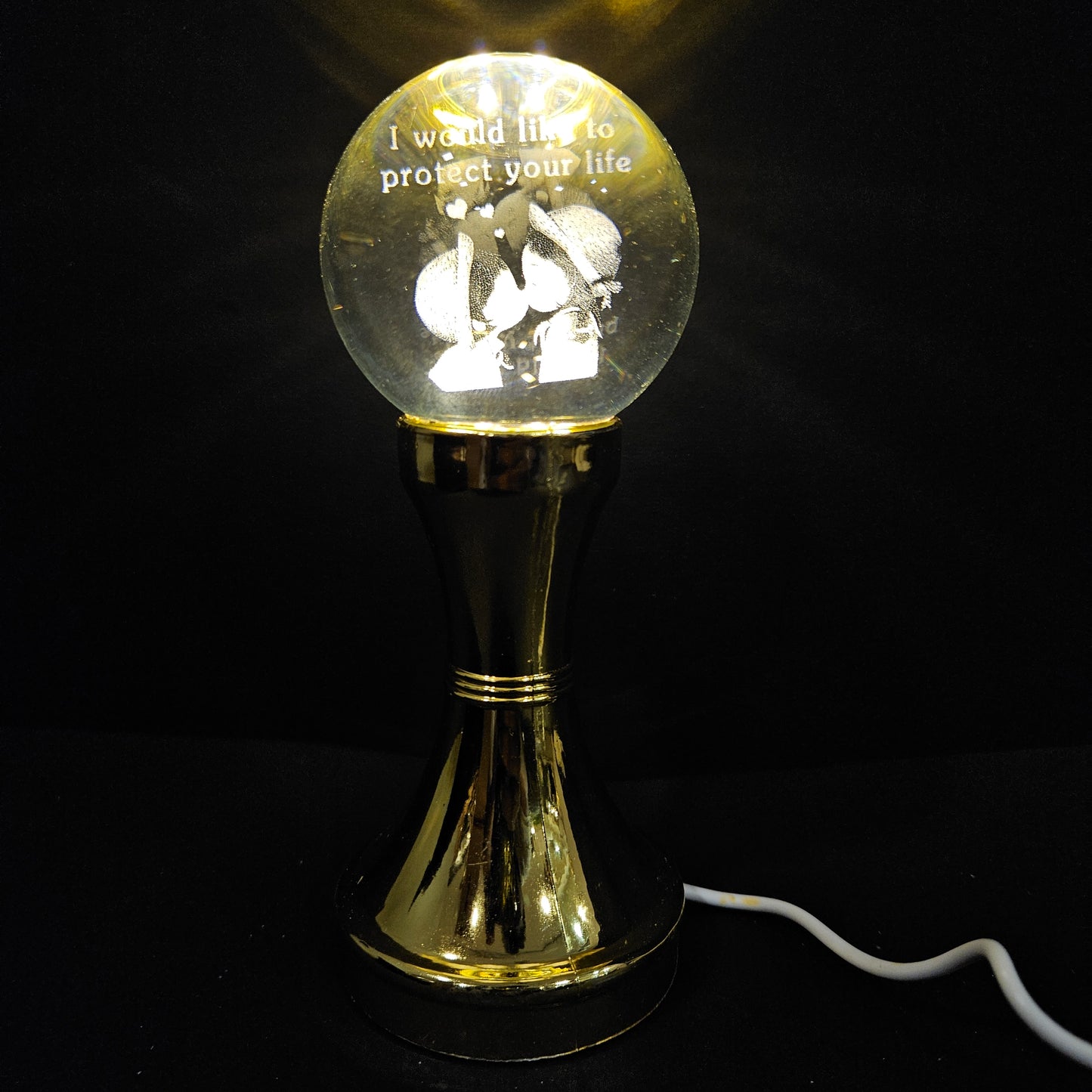 Crystal with Golden Stand for Positive and Prosperity for Home,Table & Office Decor