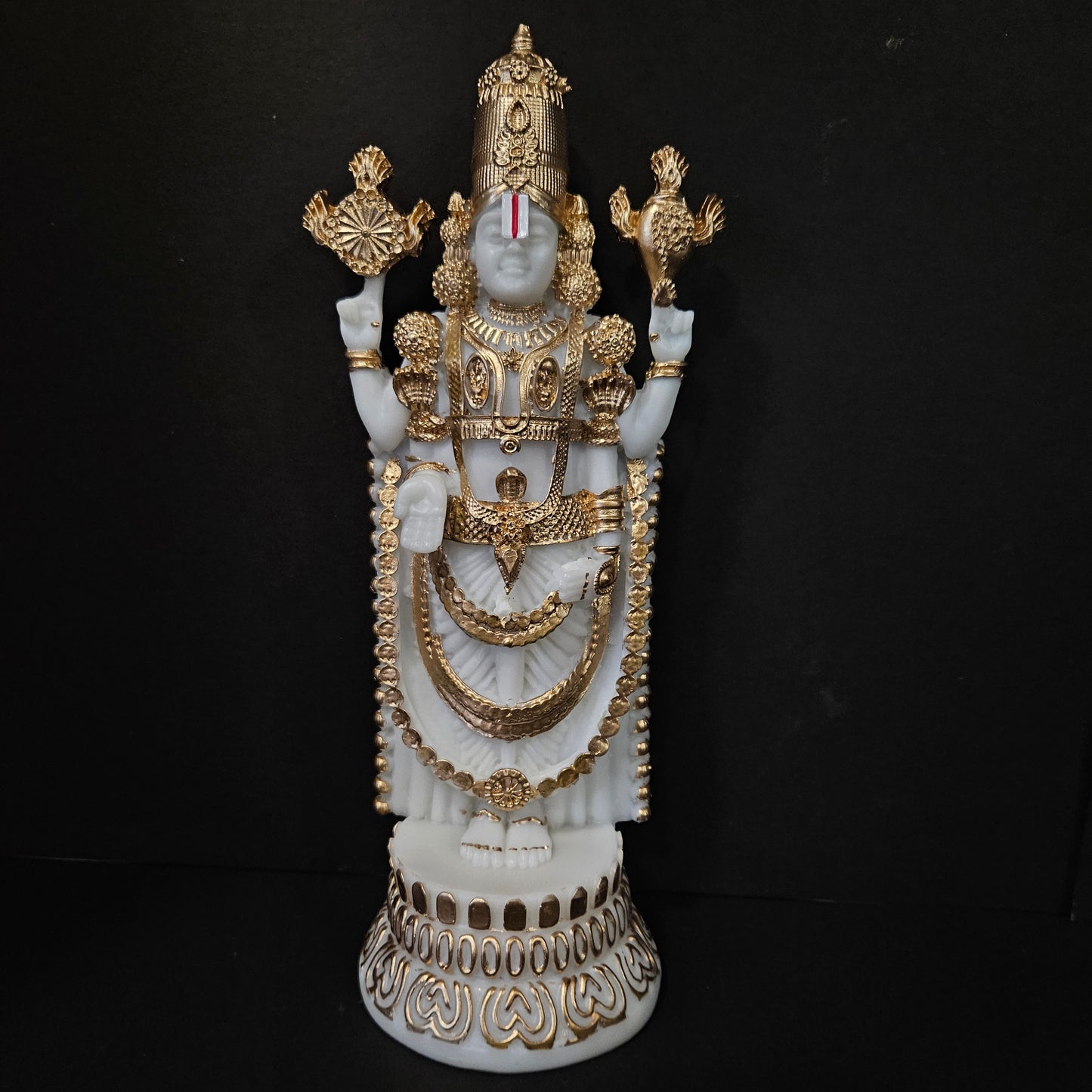 Lord Venkateshwara Idol Gold and white colored Statue for Home & Pooja room