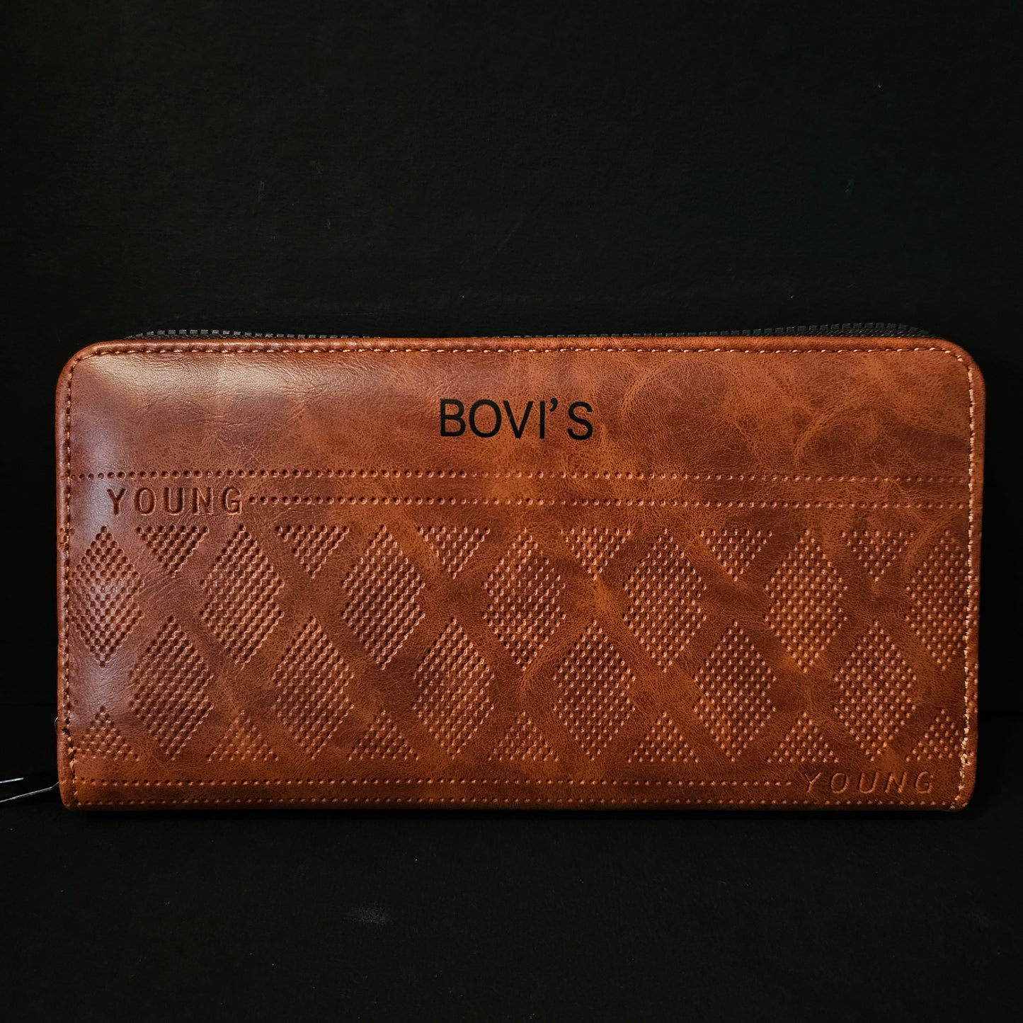 Bovis Leather Thin Slim Wallets for Women with Zipper