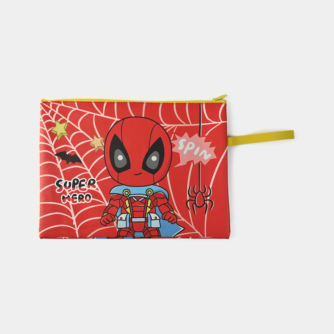 Marvel & cartoon super heros themed A4 Size Zipper bag