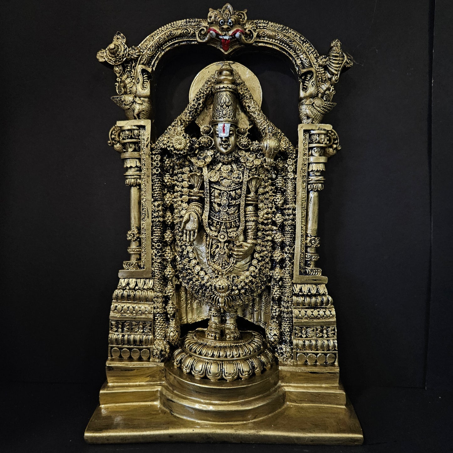 Lord Venkateshwara Idol Gold colored Statue for Home & Pooja room